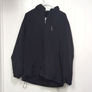 Braetan Black Zip Up Hooded Jacket